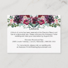 Lila Röd Mauve Rosa Spray Inkapslingskort Tilläggskort