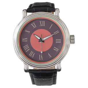 Lila-röd romersk-numerisk armbandsur