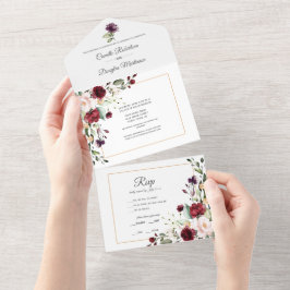 Lila, Röd, Rosa, Guld Blommig |