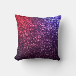Lila rödblå glatt kudde glitter
