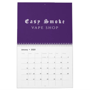 Lila Rök Vape Butik Företag Kalender