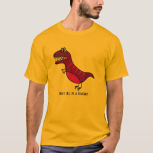 Lila, rolig arg, dinosauritecknad med slogan tröja