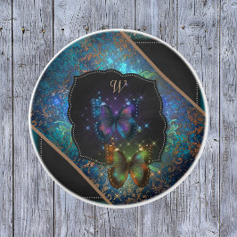 Lila Romantic Butterflies Fantasia Knopp