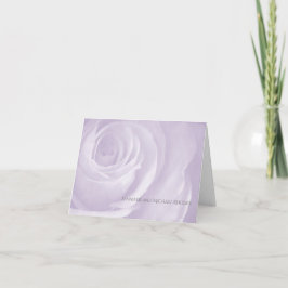 lila ros enkel elegant bröllop tack kort