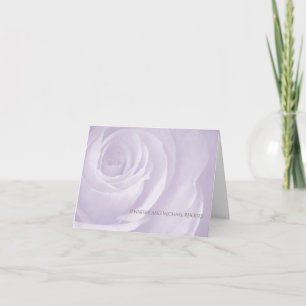 lila ros enkel elegant bröllop tack kort