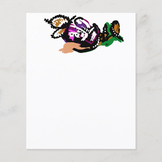 Lila ros och fjäril  flygblad (Framsidan)