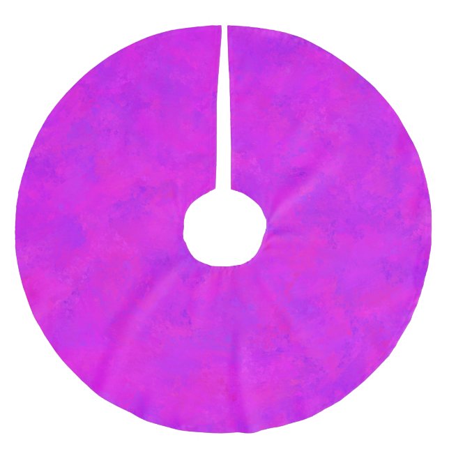 Lila Rosa Abstrakt Mönster Julgransmatta Borstad Polyester (Framsidan)