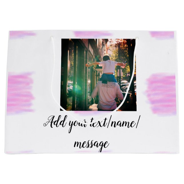 Lila rosa akvarell pappa son far tillägg bild te (Framsidan)