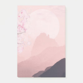 Lila Rosa Berg och Sol Horisont  Post-it Block