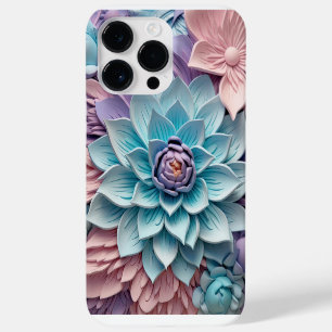 LILA ROSA BLÅ 3-D PAPPER UTSENDE BLOMMOR