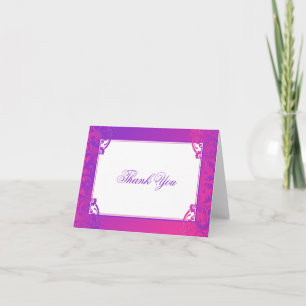 Lila Rosa blommande Bat mitzvah Tack Kort