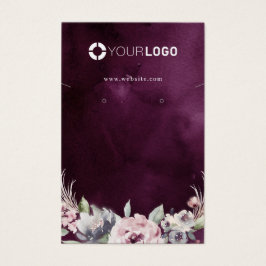 Lila rosa blommigt anpassningsbar  logotyp rekryte visitkort