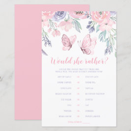 Lila Rosa Blommigt Butterfly, skulle hon hellre le