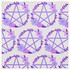Lila Rosa Blommigt Pentacles Cheeky Witch® Fabric Tyg