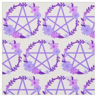 Lila Rosa Blommigt Pentacles Cheeky Witch® Fabric Tyg