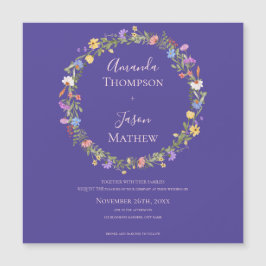 Lila Rosa Blommigt Utandningsblomman Bröllop