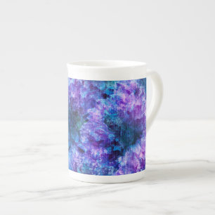 Lila rosa Blommor mönster digital design konst Benporslin Mugg