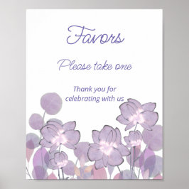 Lila rosa blomster Favors ta en   Poster