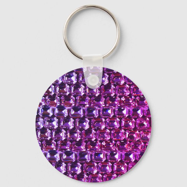 Lila Rosa blue diamanter, lila gemstone Nyckelring (Framsida)