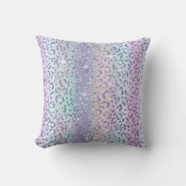 Lila Rosa Blue Leopard Ombre Gnistra   Kudde