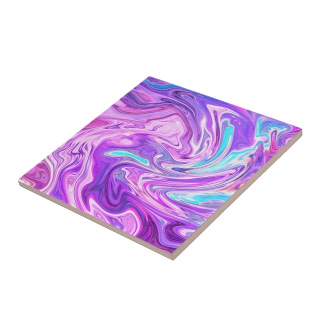 Lila Rosa Blue Marble Ceramic Tile Abstrakt Kakelplatta (Sidan)