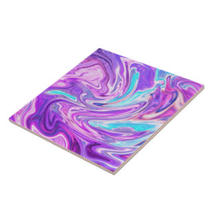 Lila Rosa Blue Marble Ceramic Tile Kakelplatta