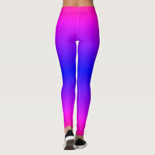 Lila Rosa Blue Neon Leggings Gradient Party