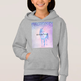 Lila Rosa Blue Ombre Unicorn Glitter T Shirt