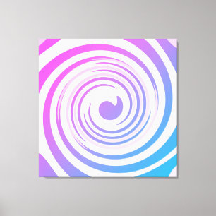 Lila Rosa Blue Swirls Kanvastryck