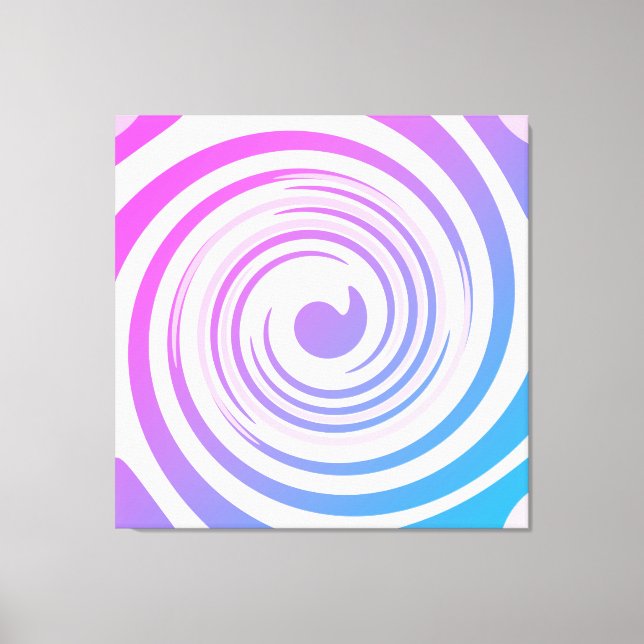 Lila Rosa Blue Swirls Kanvastryck (Framsida)