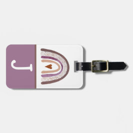 Lila & Rosa Boho Rainbow Barn Initial Bagagebricka