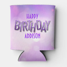 Lila Rosa Bokeh Birthday