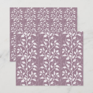 Lila Rosa Botanisk Bladmönster Scrapbookpapper