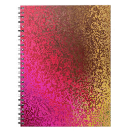Lila, Rosa, Brown & Guld Spiral Binder Anteckningsbok