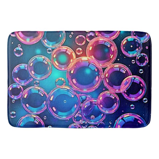 Lila Rosa Bubble Magic Badrumsmatta (Framsidan)