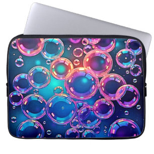 Lila Rosa Bubble Magic Laptop Fodral