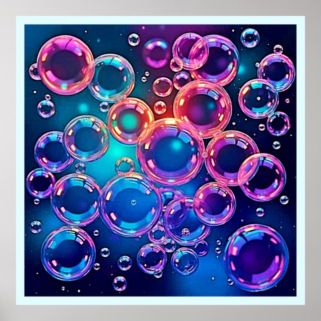 Lila Rosa Bubble Magic Poster (Framsidan)