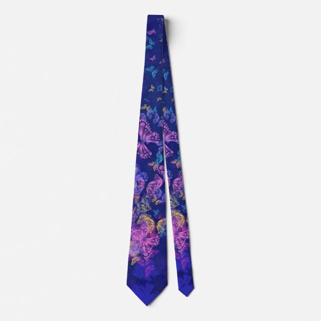 Lila Rosa Butterfly Neck Tie Slips (Framsida)