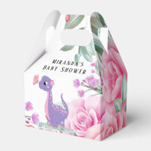 Lila Rosa Dinosaur Butterfly Girl Baby Shower