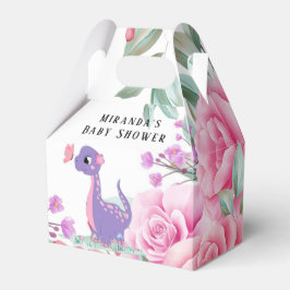 Lila Rosa Dinosaur Butterfly Girl Baby Shower Presentaskar