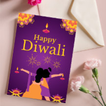 Lila rosa Diwali ljusillustration
