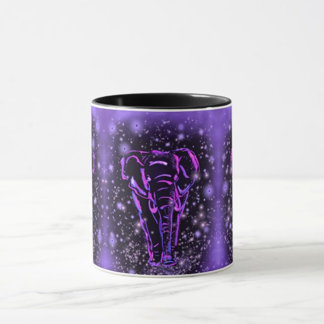 Lila Rosa Elephant Coffee Mugg in Starry Night (Center)