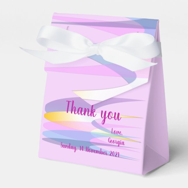 Lila Rosa Favoritbox Tält Presentaskar (Framsidan Sidan)