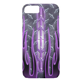 Lila Rosa Flames Hot rod Diamondplate