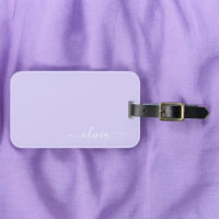 Lila Rosa Flicka Modernt Skript Monogram Namn