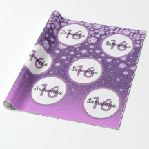 Lila rosa glitter diamanter namn Sweet 16