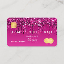 Lila Rosa Glitter Kredit
