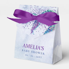 Lila Rosa Glitter Sjöjungfru Svan Baby Shower Show Presentaskar