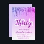Lila Rosa Gnistra Glitter 30års födelsedag Party Inbjudningar<br><div class="desc">Gnistra för lila och Rosa och inbjudan till Glitter Ombre Girly Födelsedagsfest 30års födelsedag-partiet. Denna moderna 30-årsinbjudan är perfekt för den moderna och elegant Gnistran Glitter Girly Party att tittar fira i stil. Kontakta designern om du vill matcha anpassade objekt.</div>
