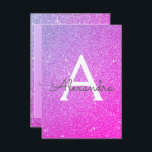 Lila Rosa Gnistra Glitter 50:e Födelsedagsfesten Inbjudningar<br><div class="desc">Lila och Rosa Gnistra Glitter Girly Födelsedagsfest Monogram Namn och initial 50 Födelsedagsfest inbjudan. Denna 50-årsinbjudan är perfekt för Gnistran Glitter Girly Party att tittar fira i Stil. Anpassade matchande produkter kan på begäran skapas av Designer.</div>